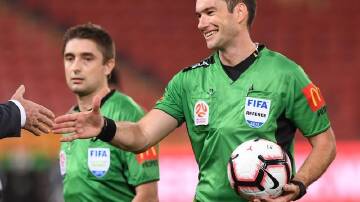 Former A-League referee Jarred Gillett will create some EPL history in London. (Dave Hunt/AAP PHOTOS)